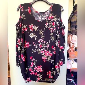 Floral off-the-shoulder blouse
